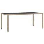vidaXL Ensemble de salle à manger pour jardin 9 Pièces Beige Rattan PE