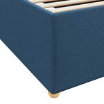 vidaXL Cadre de lit avec matelas Bleu 120 x 200 cm tissu