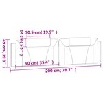 vidaXL Coussin de tête de lit marron 200 cm similicuir