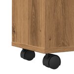 vidaXL Meuble étroit de salle de bain à roulettes chêne artisanal