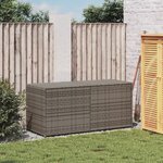 vidaXL Boîte de rangement de jardin gris 283L résine tressée