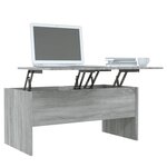 vidaXL Table basse Sonoma gris 102x50 5x46 5 cm Bois d'ingénierie