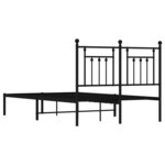 vidaXL Cadre de lit métal sans matelas avec tête de lit noir 120x200cm