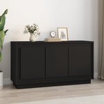 vidaXL Buffet noir 102x35x55 cm bois d'ingénierie
