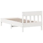 vidaXL Cadre de lit sans matelas blanc 90x200 cm bois de pin massif