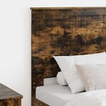 vidaXL Tête de lit avec tête de lit Chêne fumé 80 cm Bois d'ingénierie