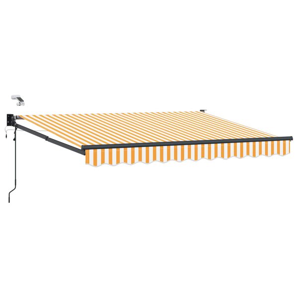 vidaXL Auvent rétractable électrique Jaune et blanc 2 5 x 2 m