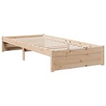 vidaXL Lit bibliothèque sans matelas 75x190 cm bois de pin massif