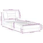 vidaXL Cadre de lit avec LED sans matelas noir et blanc 80x200 cm