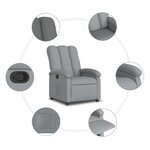 vidaXL Fauteuil inclinable en tissu gris clair