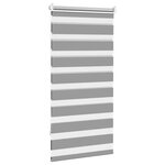 vidaXL Store vénitien zébré 60 9 x 120 cm  largeur du tissu 56 7 cm  gris