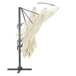 vidaXL Parasol de jardin avec base portable sable