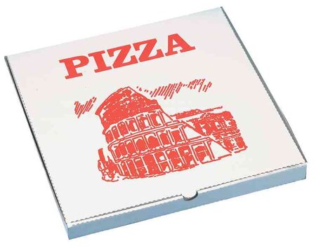 Pack de 100 cartons pour pizza carré 330 x 330 x 30mm papstar