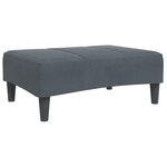 vidaXL Canapé-lit à 2 places avec repose-pied gris foncé velours
