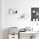 vidaXL Étagère Murale avec étagère 2 Pièces Marbre blanc 40 x 9 x 3 cm