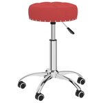 vidaXL Chaise pivotante de salle à manger Rouge bordeaux Tissu