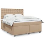 vidaXL Sommier à lattes de lit avec matelas Cappuccino 180x200 cm