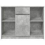 vidaXL Buffet avec tiroir gris béton 101x35x76 cm bois d'ingénierie
