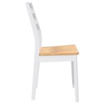 vidaXL Chaises à manger 2 Pièces blanc bois massif caoutchouc