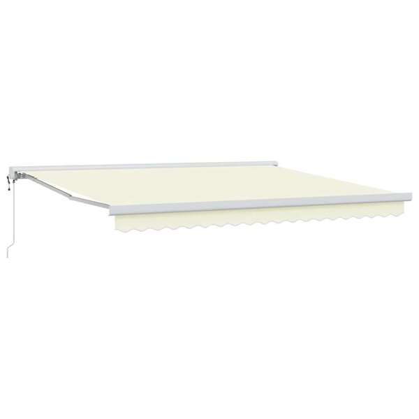 vidaXL Auvent Rétractable Crème 400 × 300 cm Tissu  Métal