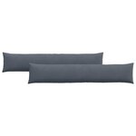 vidaXL Coussins de canapé 2 Pièces Gris foncé 200 x 40 cm