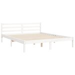 vidaXL Cadre de lit avec tête de lit blanc 160x200 cm bois massif