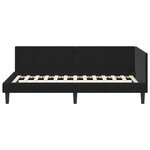 vidaXL Cadre de lit d'angle avec tête de lit Noir 100 x 200 cm Velours