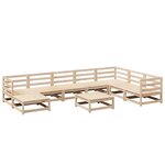 vidaXL Salon de jardin 9 Pièces bois de pin massif