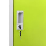 vidaXL Armoires à casiers 5 Pièces Gris clair et vert 90x45x92 5 cm Acier