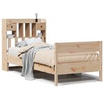 vidaXL Lit bibliothèque sans matelas 90x190 cm bois de pin massif
