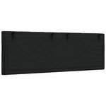 vidaXL Coussin de tête de lit noir 120 cm tissu
