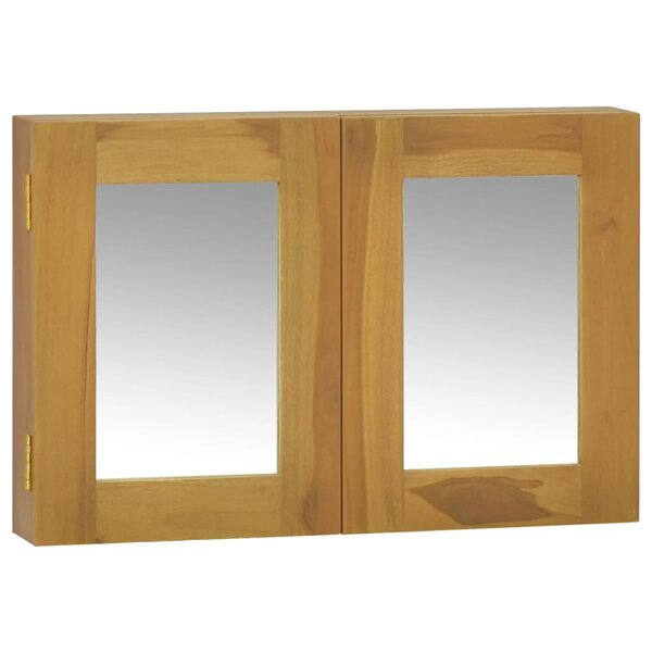 vidaXL Armoire à miroir 60x10x40 cm Bois de teck solide