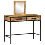vidaXL Table de Toilette avec tiroir Marron 100 x 40 x 120 cm