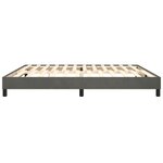vidaXL Cadre de lit Gris foncé 200 x 200 cm Velours
