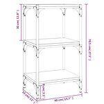 vidaXL Bibliothèque Chêne Sonoma 40x33x70 5 cm Bois d'ingénierie acier