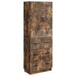 vidaXL Ensemble de Meubles 2 Pièces Chêne fumé 66 x 34 5 x 87 cm