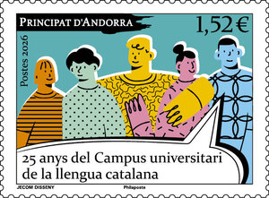 Timbre Andorre - 25 anys del Campus universitari de la llengua catalana