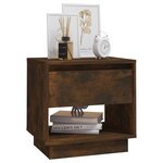 vidaXL Tables de chevet 2 Pièces Chêne fumé 45x34x44 cm Bois d'ingénierie