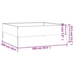 vidaXL Lit surélevé de jardin 100x100x33 5 cm acier corten