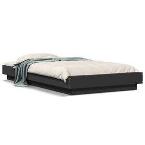 vidaXL Cadre de lit sans matelas noir 90x190 cm