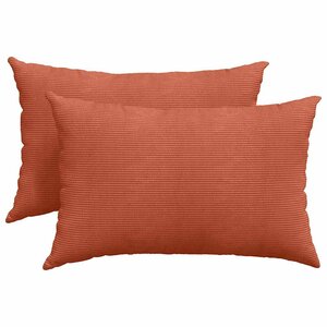 vidaXL Coussins de canapé 2 Pièces Rouge orange 60 x 40 cm
