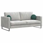 vidaXL Coussins de siège 2 Pièces Vert foncé Ø30 x 13 cm tissu