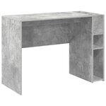 vidaXL Bureau Gris béton 109 x 50 x 78 cm Bois d'ingénierie