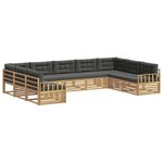 vidaXL Ensemble de canapés d'extérieur 9 pc Blanc et anthracite