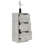 vidaXL Buffets 2 Pièces Gris béton 30x30x70 cm Bois d'ingénierie
