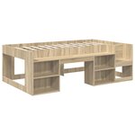 vidaXL Cadre de lit pour enfants avec rangement Chêne Sonoma
