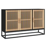 vidaXL Buffet noir 105x30x65 cm bois d'ingénierie