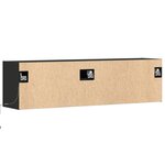 vidaXL Meuble TV mural avec lumières LED noir 140x31x38 cm