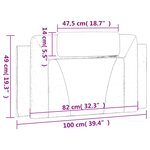 vidaXL Coussin de tête de lit blanc 100 cm similicuir