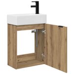 vidaXL Meuble de salle de bain avec robinet Chêne artisanal